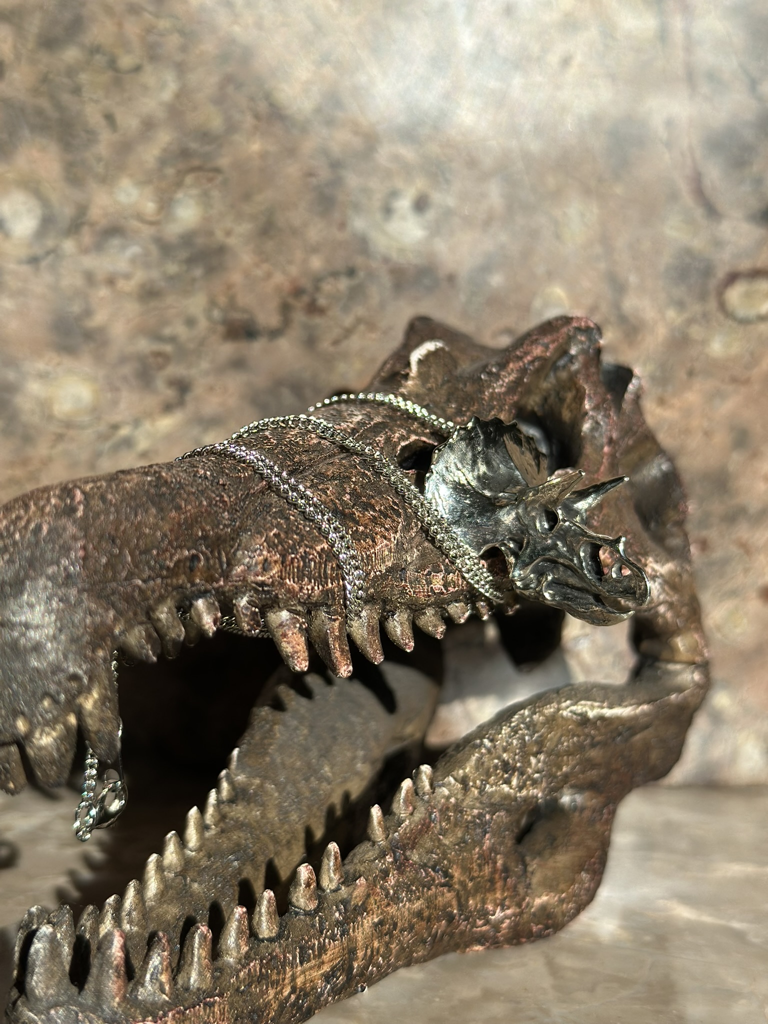 Triceratops Skull Pendant (Angle 4)